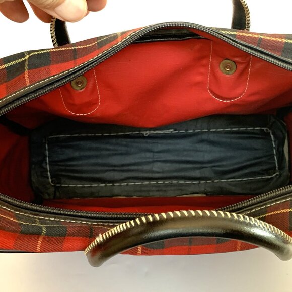 Two Sears Vacuum Bottles 73067 w/JC Higgins Plaid Lunch Picnic Bag Thermos Vtg - Picture 9 of 12